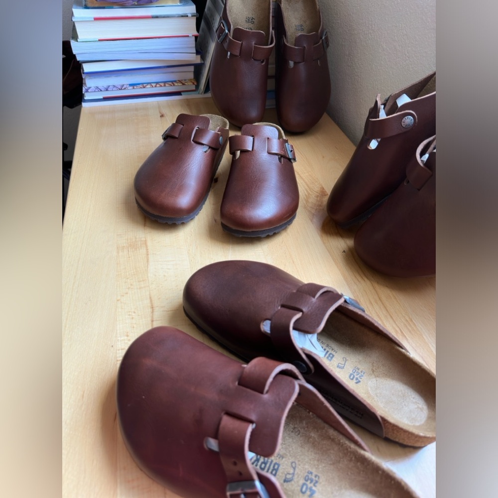 Birkenstock Boston Grip Vintage Wood Roast, EU 40, UK 7, WOMEN's 9 - 9.5 USA